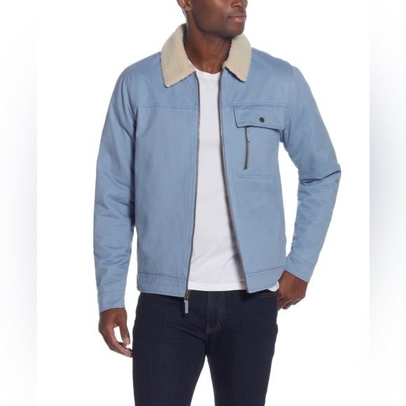 Weatherproof Vintage Men's Sherpa Lining Trucker Jacket - Moonlight L - Picture 1 of 10